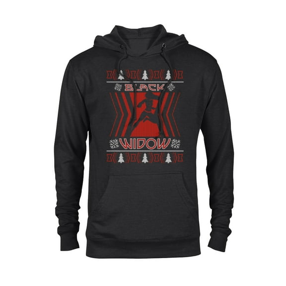Marvel Black Widow Natasha Romanoff Holiday Sweater - Pullover Hoodie for Adults - Customized-Black