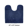thumbnail image 2 of Better Trends 20" x 20" U-Shape Toilet Rug 100% Cotton Non Slip Tufted Contour Bath Mat, Water Absorbent Bathroom Rug (Navy) Granada Collection, 2 of 4