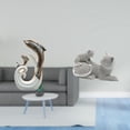 thumbnail image 2 of Escultura de delfín de cerámica, estatua de delfín, estatua de gato, decoración abstracta, figura de animal de resina, adorno de escritorio adecuado p, 2 of 8