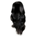 thumbnail image 2 of DOPI Front Lace Wig, Medium Split Large Wave Long Curly Hair, Glue Free Heat-resistant Fiber Lace Wig, Black Women's Wig, Suitable For Fashionable Women, 2 of 5