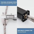 thumbnail image 5 of Homevacious Conector De Grifo De Cocina De Baño De 40 Pulgadas De Largo, Manguera De Suministro Trenzada, Rosca De Conexión De Grifo De Fregadero De Acero Inoxidable De Compresión Hembra De 3/8 Pulgad, 5 of 5