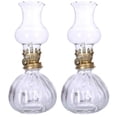 thumbnail image 1 of 2pcs Vintage Style Large Chamber Oil Lamp Hurricane Kerosene Lantern, 1 of 2