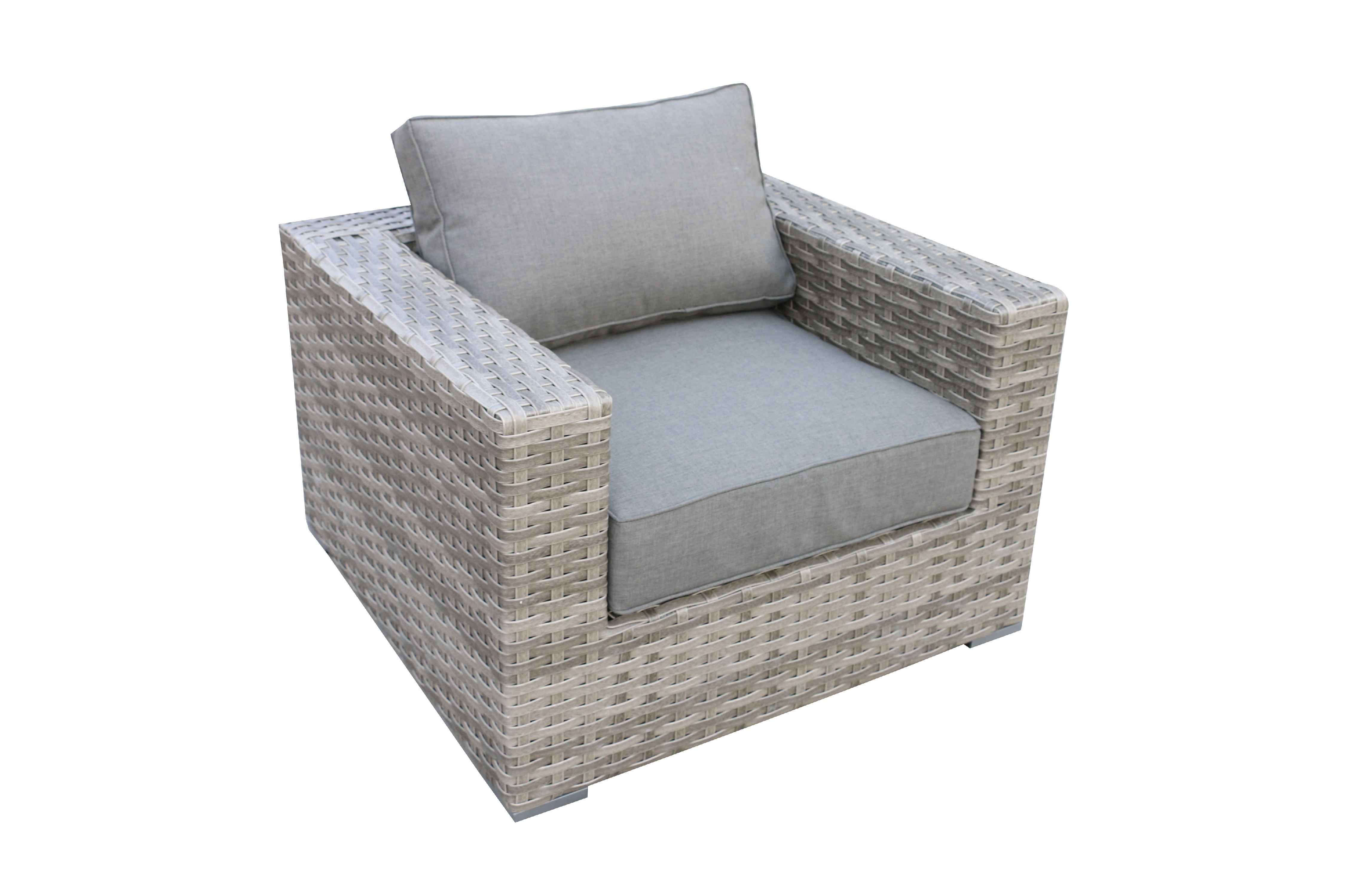 Bali Outdoor Patio Club Chair With Charcoal Grey Olefin Cushions Walmart Com Walmart Com