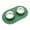 Green, variant on Stainless Steel Cat Dog Double Dish with Non Rubber Mat for Indoor Outdoor Feeding Pet Food Utensils,18.11X10.63inch,Black
