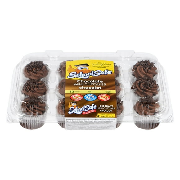 School Safe Mini Chocolate Cupcakes, Pack of 12, 300 g