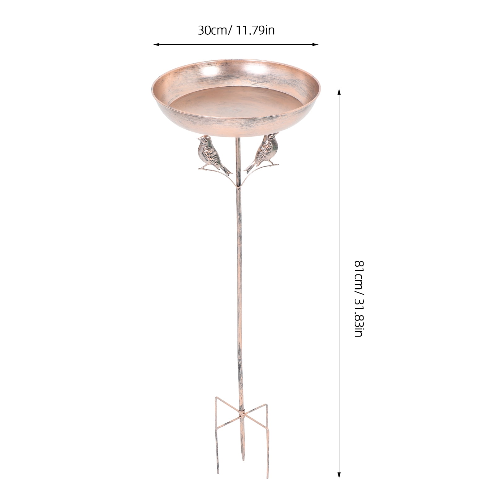 WRITWAA Outdoor Bird Bath Brown Water Bowl 1Pack