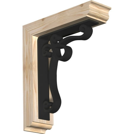 

3 1/2 W x 14 D x 16 H Orleans Traditional Ironcrest Smooth Bracket Douglas Fir (2 W x 10 D x 12 H Iron Bracket)