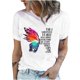 thumbnail image 2 of ICHUANYI Clearance Women Crewneck Print T-Shirts Print Tees Short Sleeve T-Shirt Blouse Tops(Red, M) ICHUANYI WER2023080813159, 2 of 6