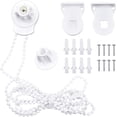 thumbnail image 1 of Fixations de Store Enrouleur 25mm Support de Qualité en Métal Kit de Remplacement Blanc avec Vis et Chaîne Accessoires de Rideau pour Réparation de Rideau, 1 of 7