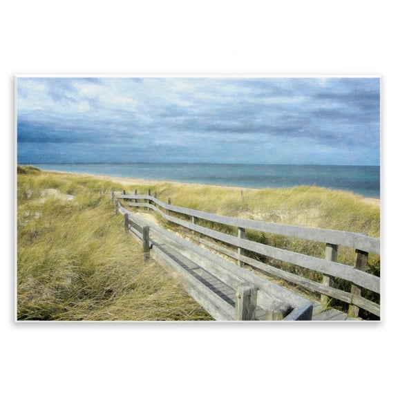 Stupell Industries Sandy Boardwalk View Landscape & Nature Painting Unframed Art Print Wall Art, 15 x 10