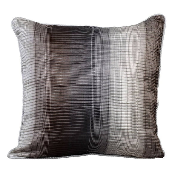 Pillow Case Zip, Decorative Pillow Covers 24x24 inch (60x60 cm) Grey, Silk Throw Pillow Covers, Handmade Pillow Covers, Striped Pillow Shams, Modern Pillow Shams - In Two Minds