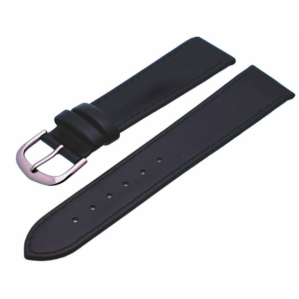 REV Genuine Slim Leather Watch Replacement Band Strap 18mm 20mm Brown