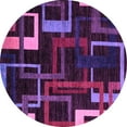 thumbnail image 1 of Ahgly Company Indoor Round Oriental Purple Modern Area Rugs, 8' Round, 1 of 4
