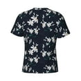 thumbnail image 6 of Vsdgher Lilies Flowers Print Men's Dry Fit Mesh Athletic Shirts Moisture Wicking Tennis T-Shirt Tops, 6 of 9