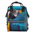 thumbnail image 1 of Fotbe Modern Style Blue Parrot Mochila Maternidad - Lona de Sarga Impermeable, Mochila de Pañales de Gran Capacidad con Múltiples Bolsillos y Correas Ajustables, 1 of 6