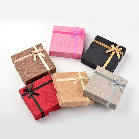 Square Cardboard Bracelet boxes Mixed color 9.1x9.2x2.2cm