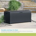 thumbnail image 4 of Suncast 73 Gallon Resin Outdoor Patio Storage Deck Box, Cyberspace, 4 of 9