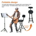 thumbnail image 3 of Trendix Guitar Stool, Folding Chair with Guitar Stand, Adult Portable Folding Stool with Backrest, Padded Cushion, 3 of 7