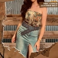 thumbnail image 3 of WHIPPY Women Western Belts Cowgirl Leather Belts Cowboy Wide Waist Belt for Dresses Jeans, 3 of 7