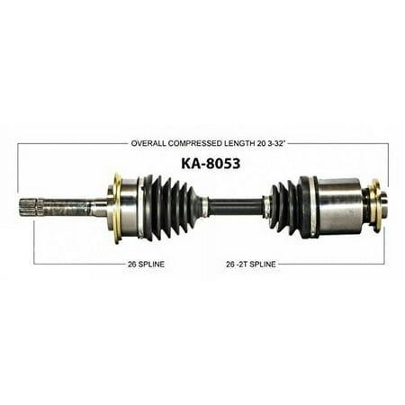 CV Axle Shaft Fits select: 2001-2002 KIA SPORTAGE