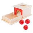 thumbnail image 1 of figatia Montessori Infant Box Object Permanence Box for Infant Boys Girls Birthday 3 Balls, 1 of 4