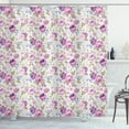 thumbnail image 1 of Ambesonne Floral Shower Curtain, Pastel Tones Leaves, 69"Wx84"L, Lilac Green Pale Blue, 1 of 3