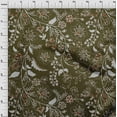 thumbnail image 4 of oneOone Viscose Jersey Dark Olive Green Fabric Jacobean Floral Dress Material Fabric Print Fabric By The Yard 60 Inch Wide, 4 of 4