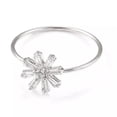 thumbnail image 2 of Dash Jewel 14K White Gold Plated 1.4 Ct Baguette Cut Diamond Ring - Stunning Floral Ring for Women - Perfect for Celebrating Life's Special Moments - Dazzling Expression of Your Commitment, 2 of 3