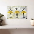 thumbnail image 2 of Elephant Stock Glitter Ballerinas Wall Art - Horizontal Canvas Wall Art - Lobby Wall Decor - Dance Canvas - Yellow And Black Decor - 12" x 8", 2 of 8