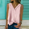 thumbnail image 2 of Sngxgn Women's Camisole Tops V Neck Cami Sleeveless Spaghetti Straps Blouse Casual Racerback Shirt(Pink,XXXXL), 2 of 7