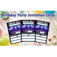 thumbnail image 3 of Games Birthday Party Invitations, Glow Neon Game On Birthday Invitations For Brother Bro Teen Boys Girls, 20 Invites Cards With 20 Envelopes, Party Supplies Favors -H11, 3 of 5