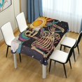 thumbnail image 4 of Yayeee Tablecloths 60" x 60" Rectangle Wrinkle Resistant Party Table Cover, Skeleton with Sun, 4 of 8