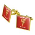 thumbnail image 1 of In Crust We Trust Pizza Funny Humor Square Cufflink Set - Silver or Gold, 1 of 6