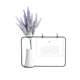 thumbnail image 1 of El amor abstracto arte patron plantas Tarjeta de jarrón de lavanda artificial, 1 of 3