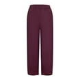 thumbnail image 4 of Tittly Sweatpants Women Lounge Pants Women Women's Pants Casual Summer Cotton Cropped Pants Pants Trousers Womens Pants Barrel Pants Women Purple XXL, 4 of 4