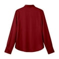 thumbnail image 7 of Long Sleeve Shirts for Women 2026 Spring Satin Button Down V Neck Lapel Collar Dressy Casual Office Work Blouse Tops, 7 of 7