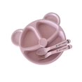 thumbnail image 1 of facefd Divided Plates Set 3-Compartment Leakproof for Toddler Kids pink, 1 of 8
