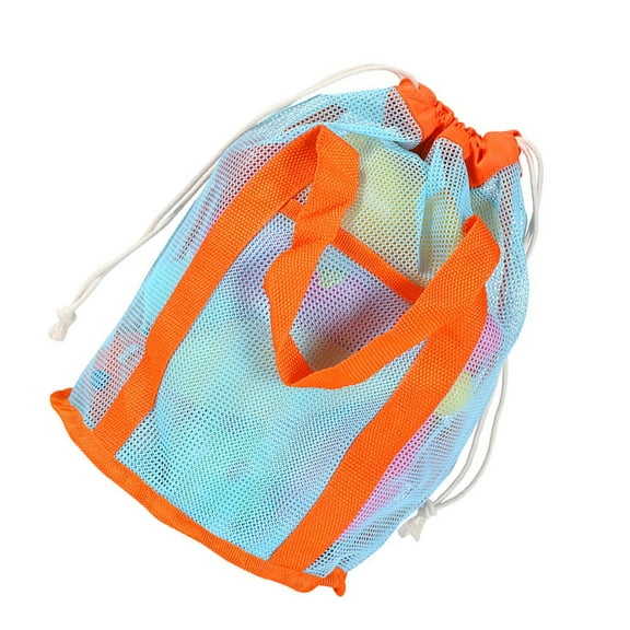 AOOOWER Mesh Beach Bag Sand Toy Bag Seashells Storage Bag Large Capacity Bucket Bag