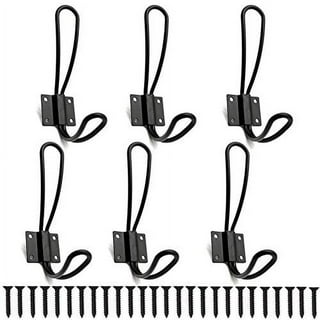 6 Pack Wood Wall Hooks, Natural Wooden Coat Hooks Wall Mounted, Rustic Hat  Hooks Heavy Duty Entryway Wall Hangers for Hanging Bags, Towels, Clothes 