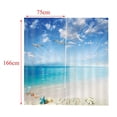 thumbnail image 3 of DOLITY Set 2 Panels Photo Printing 3D Curtains Seascape, 3 of 8