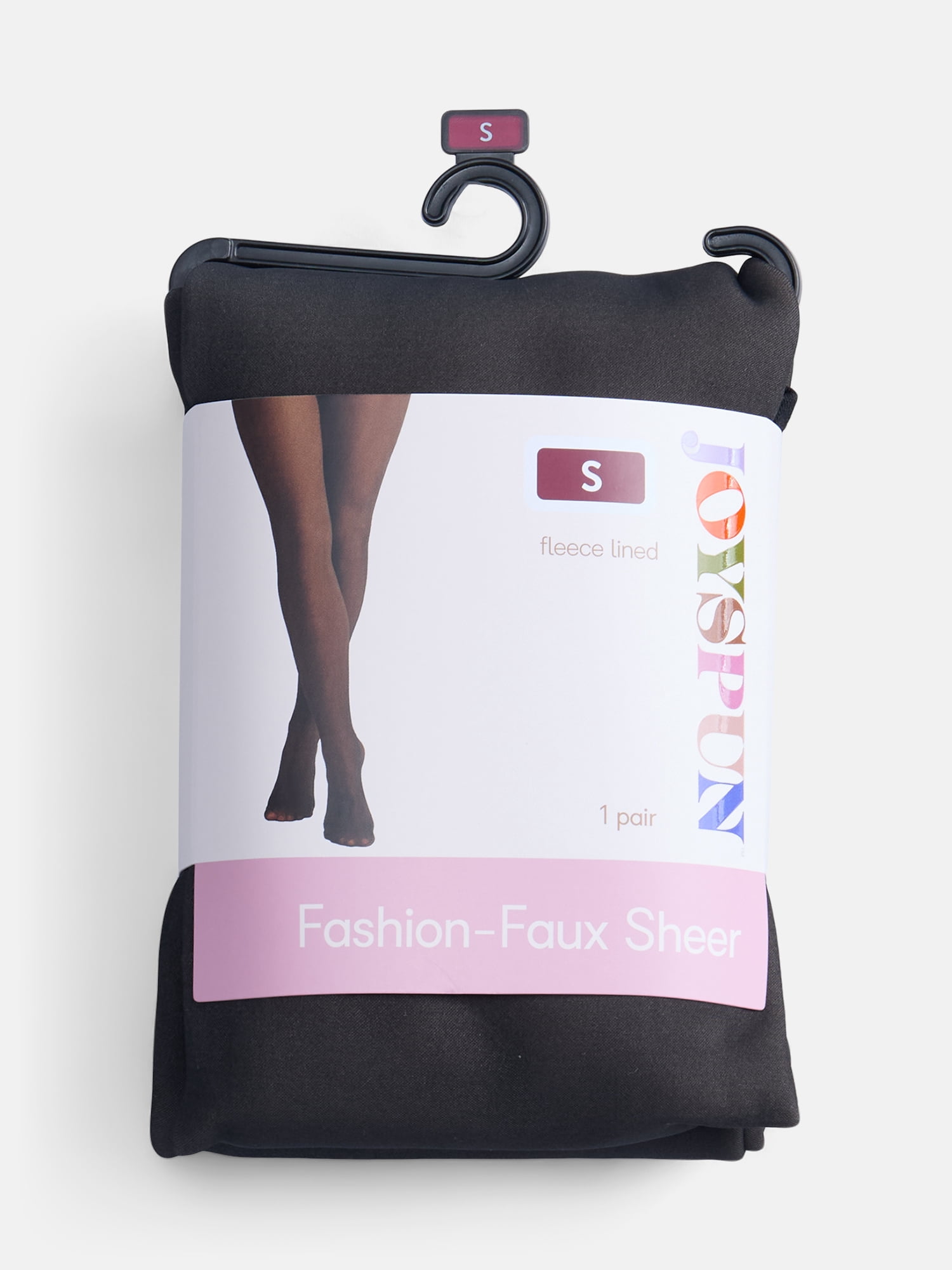 Joyspun Women's Faux Sheer Fleece Tights, Sizes S-3XL