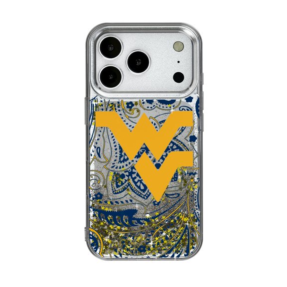 West Virginia Mountaineers iPhone Glitter Paisley Design Case