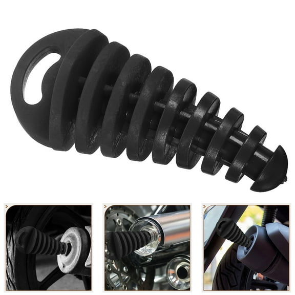 UPGRATOR 1Pack Black PVC Motorcycle Exhaust Baffle for Internal Parts Protection 8.5x4x4in