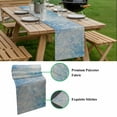 thumbnail image 5 of Blue Coastal Table Runner - 72 Inch Long, Kitchen Dining Table Runner Dresser Scarves, Summer Ocean Starfish Conch Seashells Farmhouse Decor for Coffee Tables Wedding Party Banquet, 5 of 8