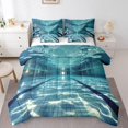 thumbnail image 1 of YST Swimming Pool 7-Piece Comforter Set, Twin Bed Size, Underwater View, Marine Theme, Ocean-Inspired, 1 of 4