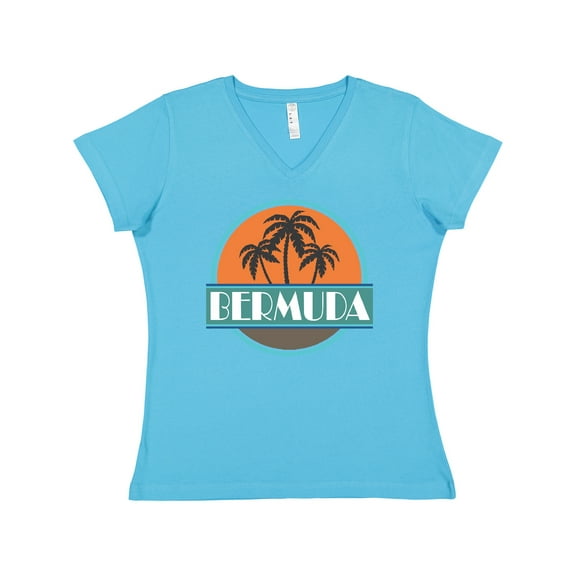 Inktastic Bermuda Vacation Trip Women's V-Neck T-Shirt