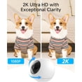 thumbnail image 4 of Noorio Security Indoor Camera with 5GHz WiFi, 2K UHD Security Camera, Pet/Dog/Baby Camera with Phone app, Night Vision, Human/Pet Auto Tracking, 360 Pan-Tilt, Works with Homekit, T110, 4 of 8