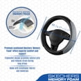 thumbnail image 6 of Skechers Steering Wheel Cover with Memory Foam, Breathable Non-Slip, Universal Fit 14.5"-15" Car Accessories Gray, 6 of 7