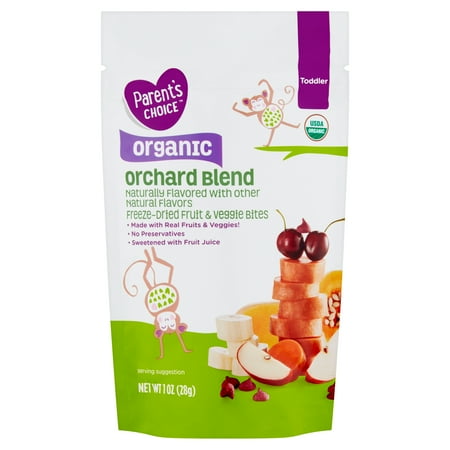 Parent's Choice Organic Fruit & Veggie Bites, Orchard Blend, Toddler, 1 oz