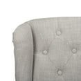 thumbnail image 5 of Safavieh Ian Linen Chrome Leg Swivel Office Chair, Grey/Chrome, 5 of 7